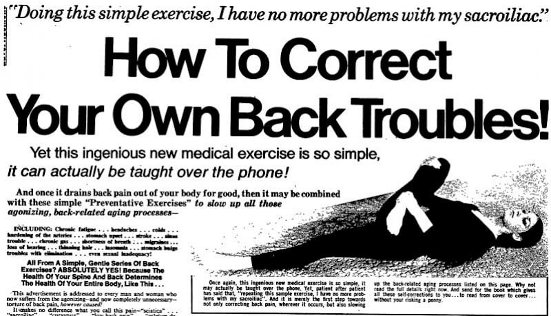 How To Correct Your Own Back Troubles